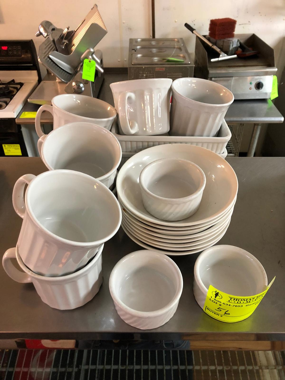 (19) Pcs. Asst. White China