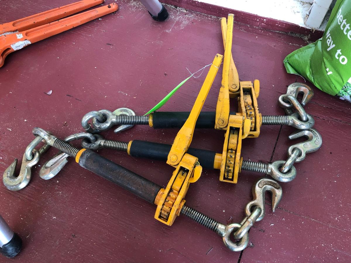 (3) Ratchet Chain Binders