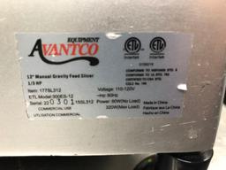 Avantco 12" Manual Gravity-Feed Slicer