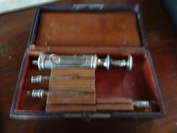 (2) Cased Syringe Sets, Vintage incl: "Dr. David Roberts' Anti-Abortion Ser