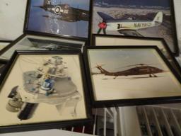 (6) Aviation Photographs incl Helicopters & Vintage War Planes