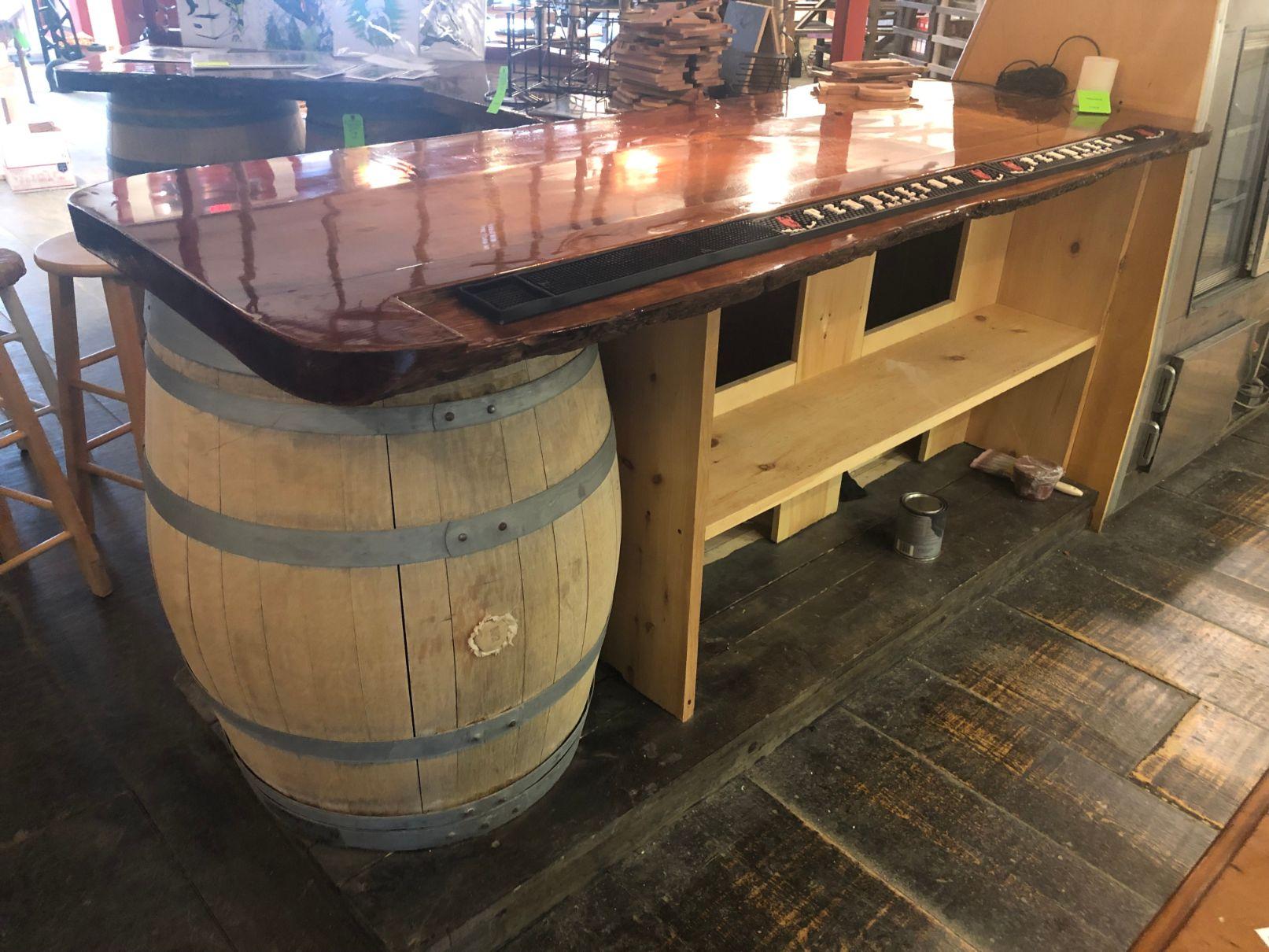 Custom Live-Edge Bar Counter