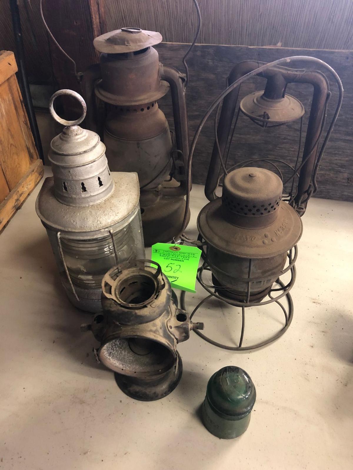(5) Kerosene & Railroad Lanterns