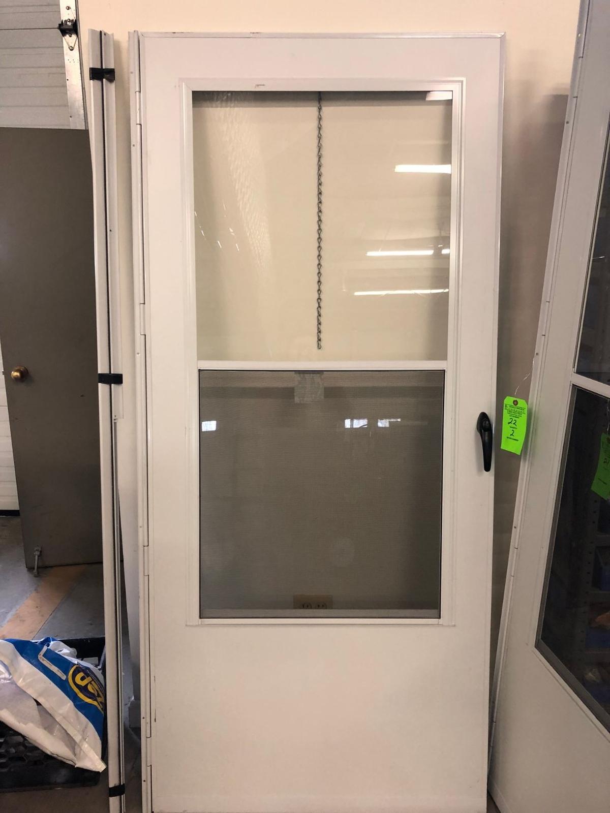 (2) 36" Aluminum  Storm Doors w/ 3/4 Glass