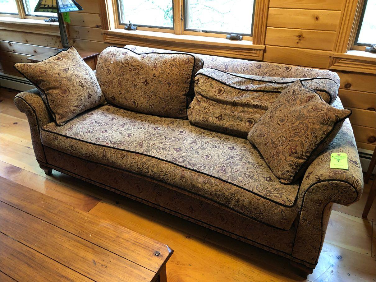 Sofa w/ Paisley Upholstery