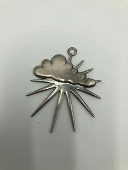 Old Newbury Crafters Clouds & Sunburst Sterling Silver Pendant
