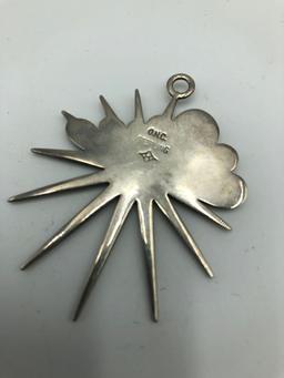 Old Newbury Crafters Clouds & Sunburst Sterling Silver Pendant