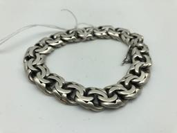 Heavy Sterling Silver Link Bracelet