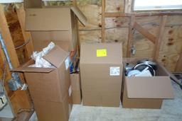 (6) boxes of Kitchen wares, glasses, plates, silverware, toaster, etc.