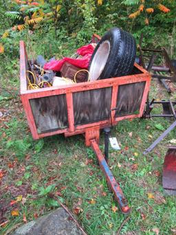 Single Axle Tow Behind Garden Cart