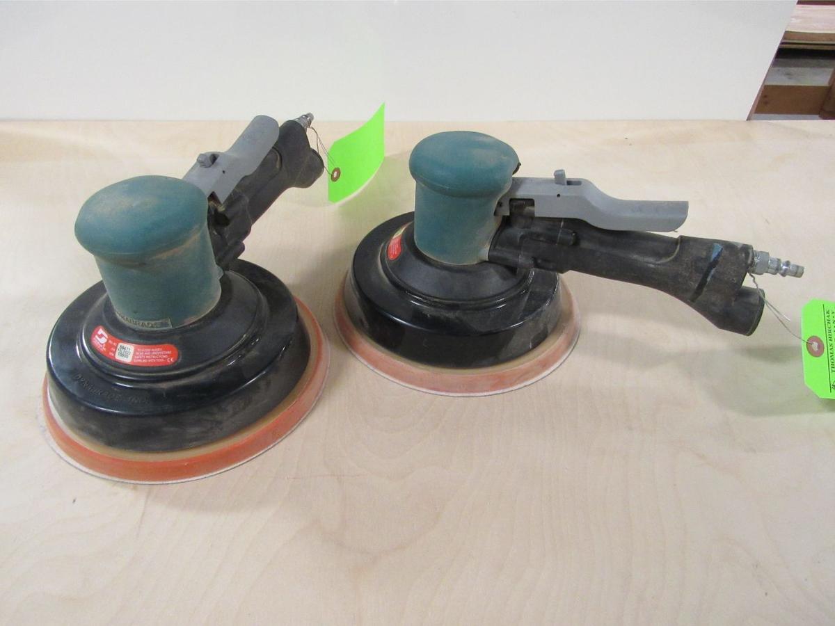 (2) Dynabrade 8" Pneumatic RO Sanders