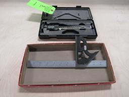 Mitutoyo 6" Digital Caliper & Starrett Combo Square