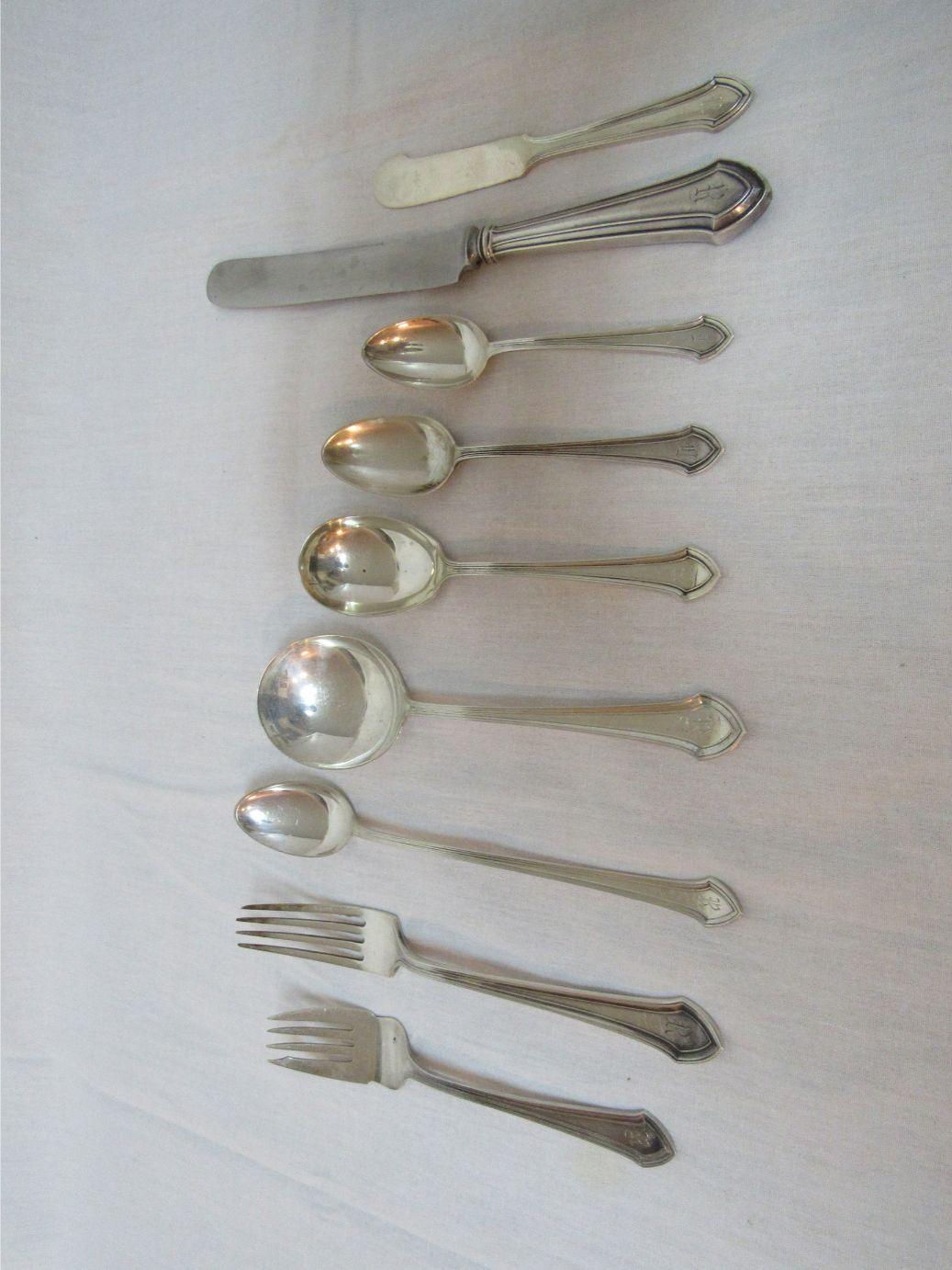 95 Pieces of Durgan - Gorham "Fairfax" Sterling Silver Flatware