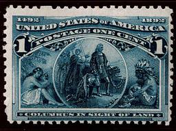 (9) 1893 Columbian Commemorative US Stamps