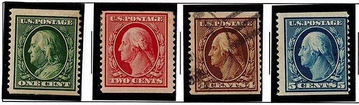 (4) 1909 US Stamps