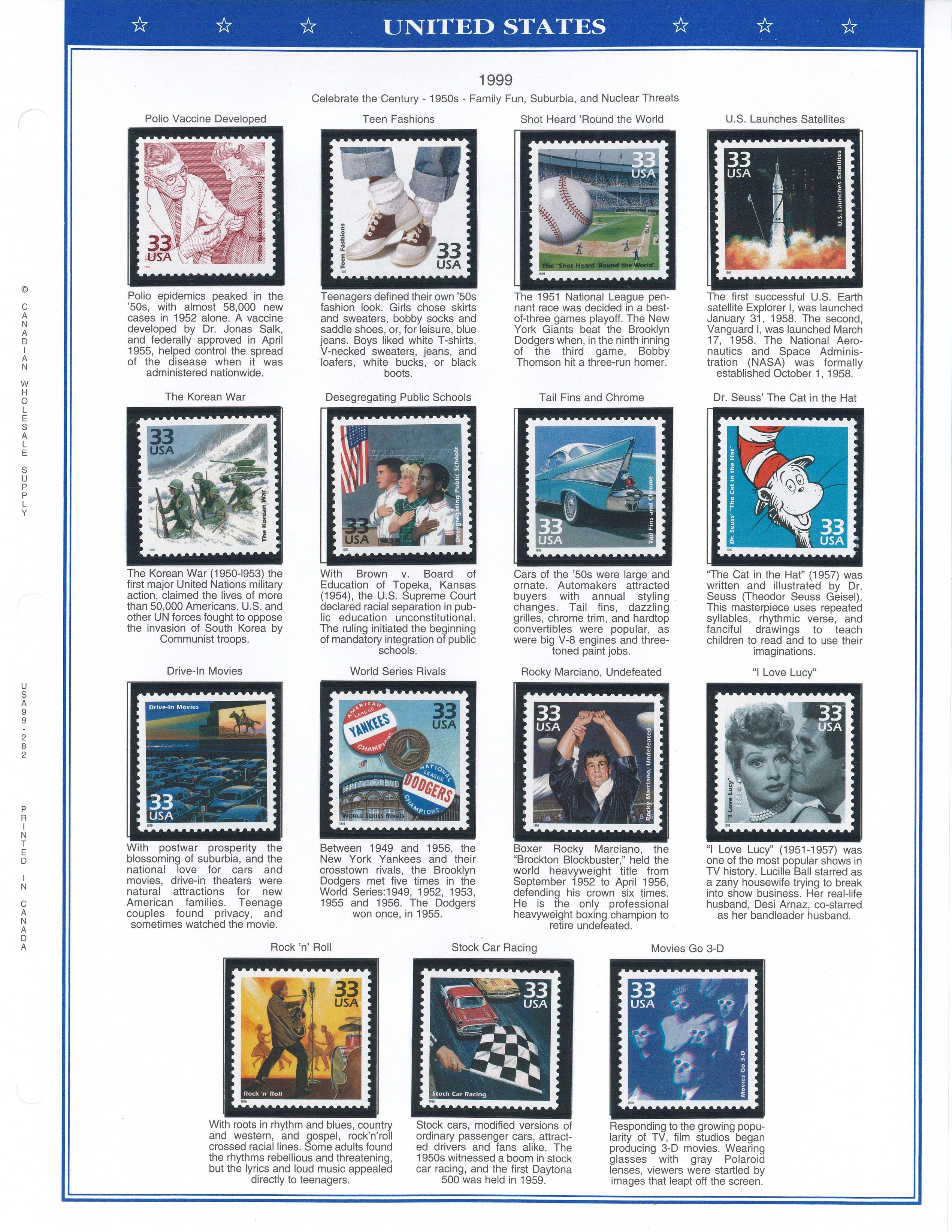 Binder of USA Stamps (1996-2000)