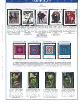 Binder of USA Stamps (2001-2002)