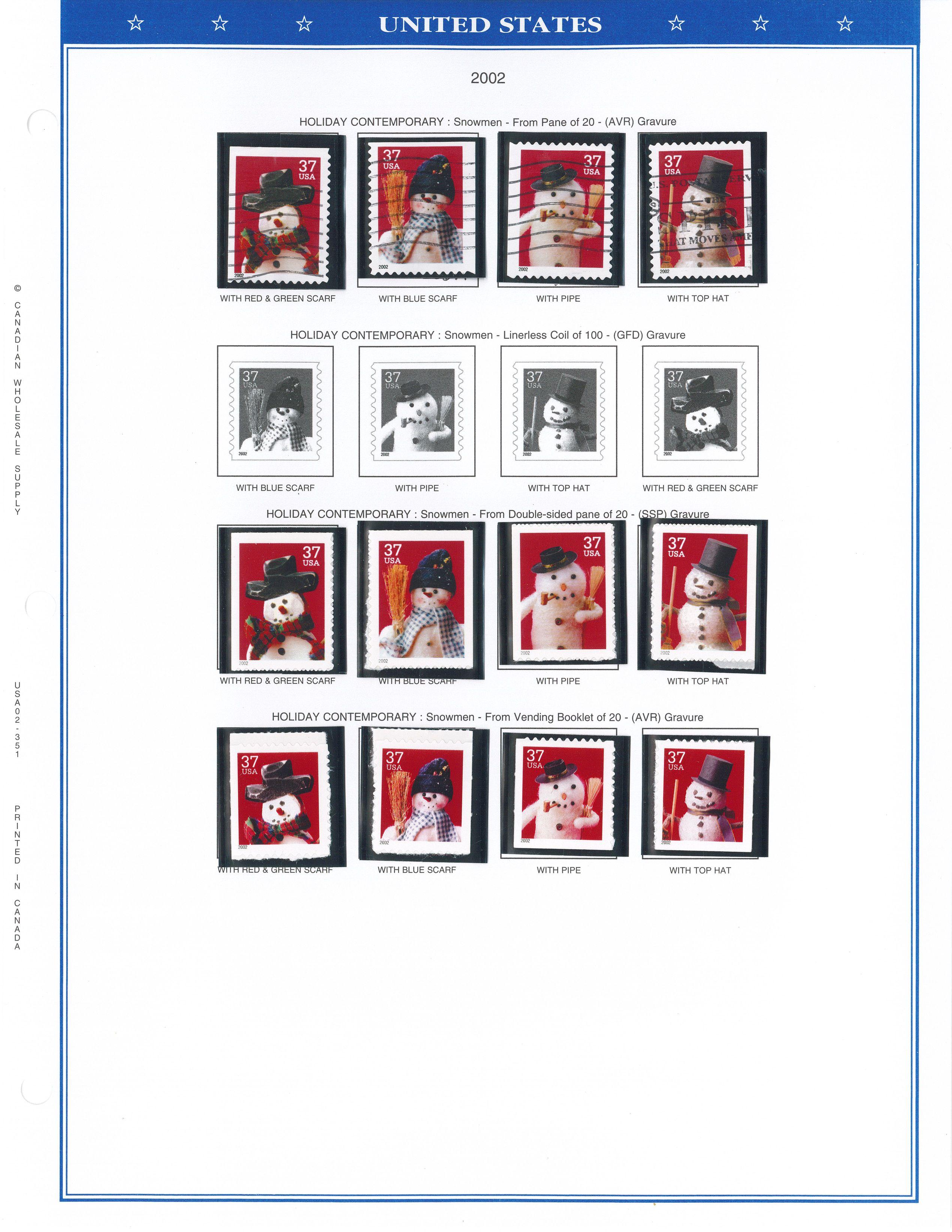 Binder of USA Stamps (2001-2002)