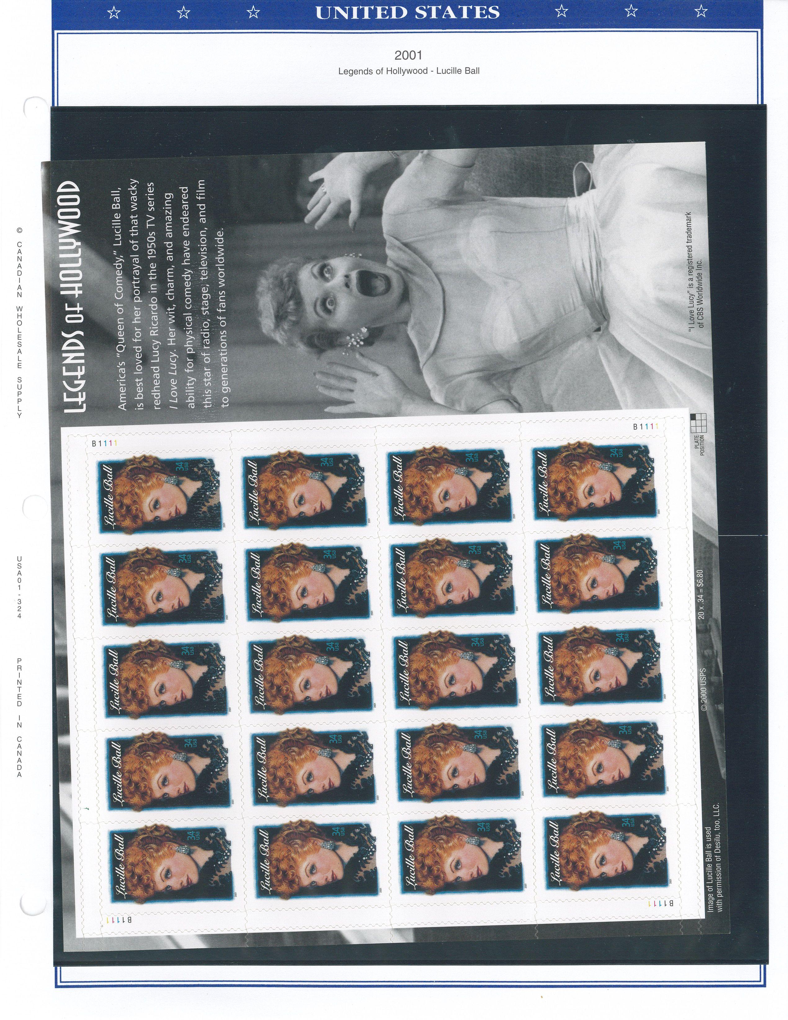 Binder of USA Stamps (2001-2002)