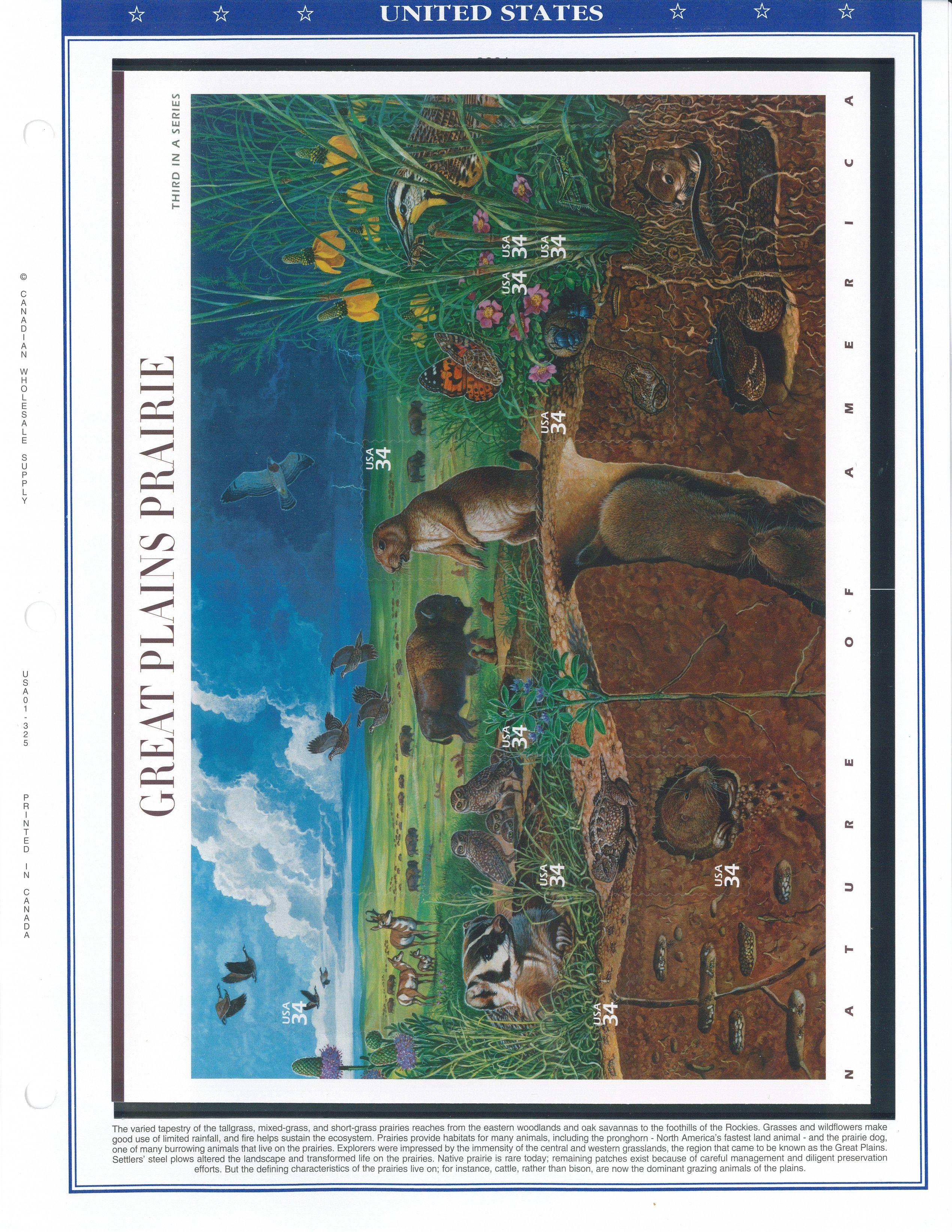 Binder of USA Stamps (2001-2002)