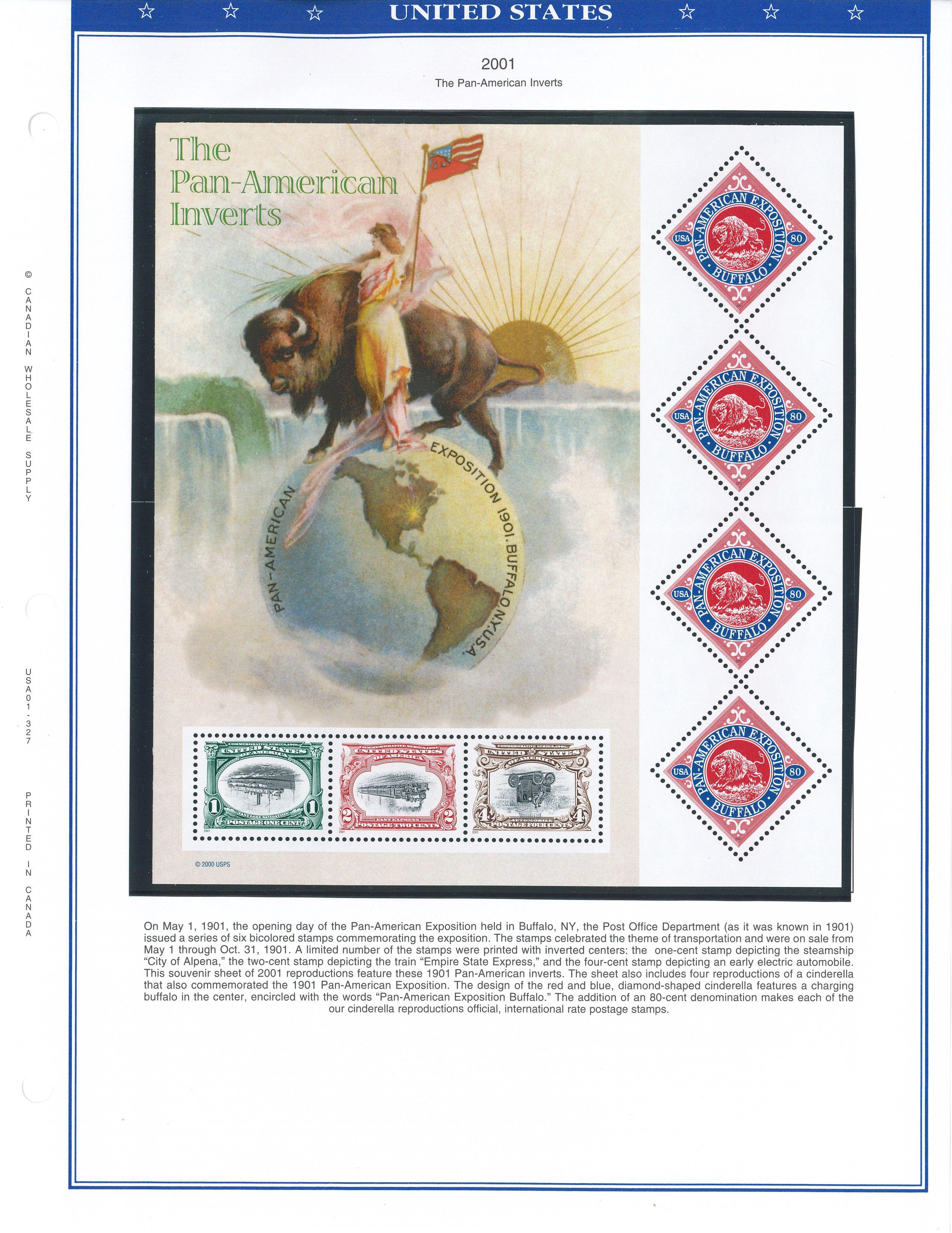 Binder of USA Stamps (2001-2002)