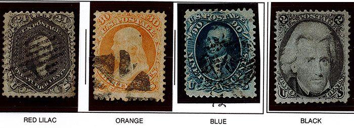 (4) 1861-66 US Stamps