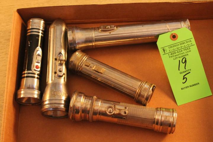 (5) Vintage Flashlights