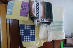 (3) Quilts & Old Wool Blanket