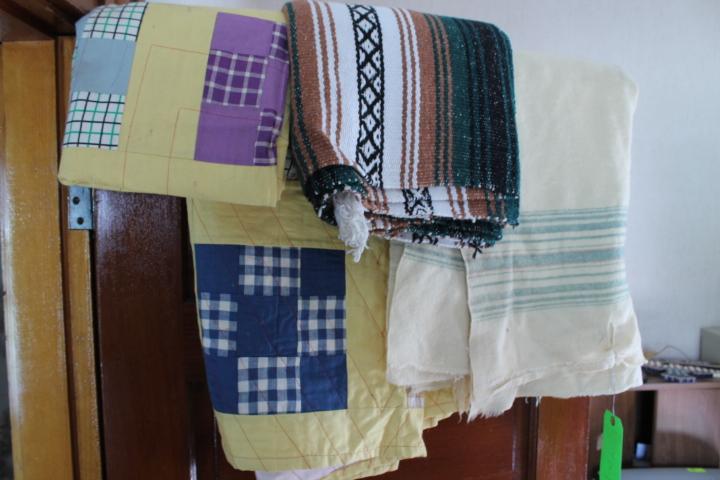 (3) Quilts & Old Wool Blanket
