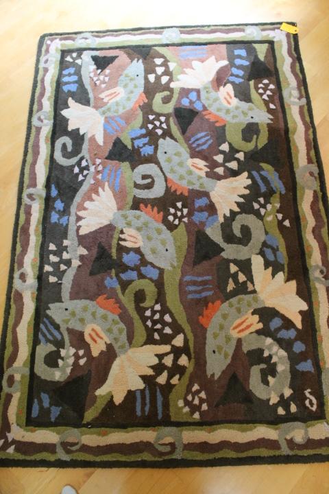 Susan Sargent Hooked Wool Rug