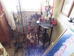 (12) Iron Candle Sticks & Chandeliers