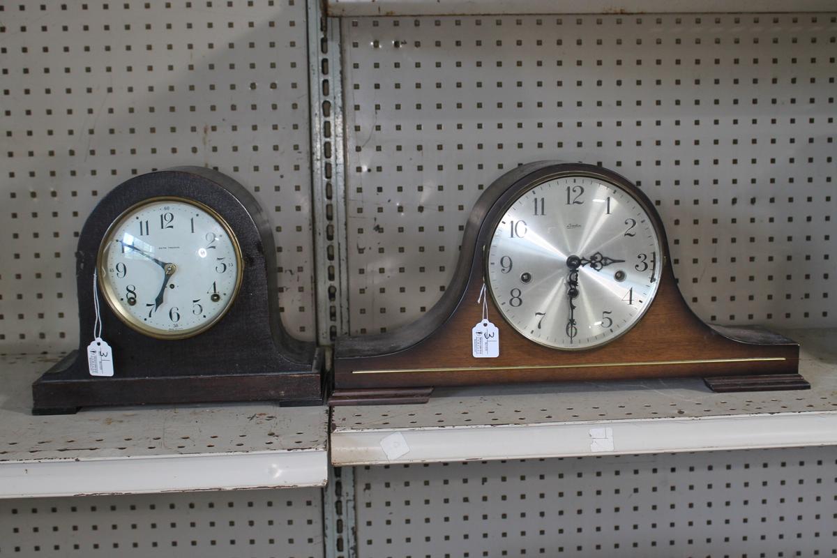 (2) Vintage Mantle Clocks