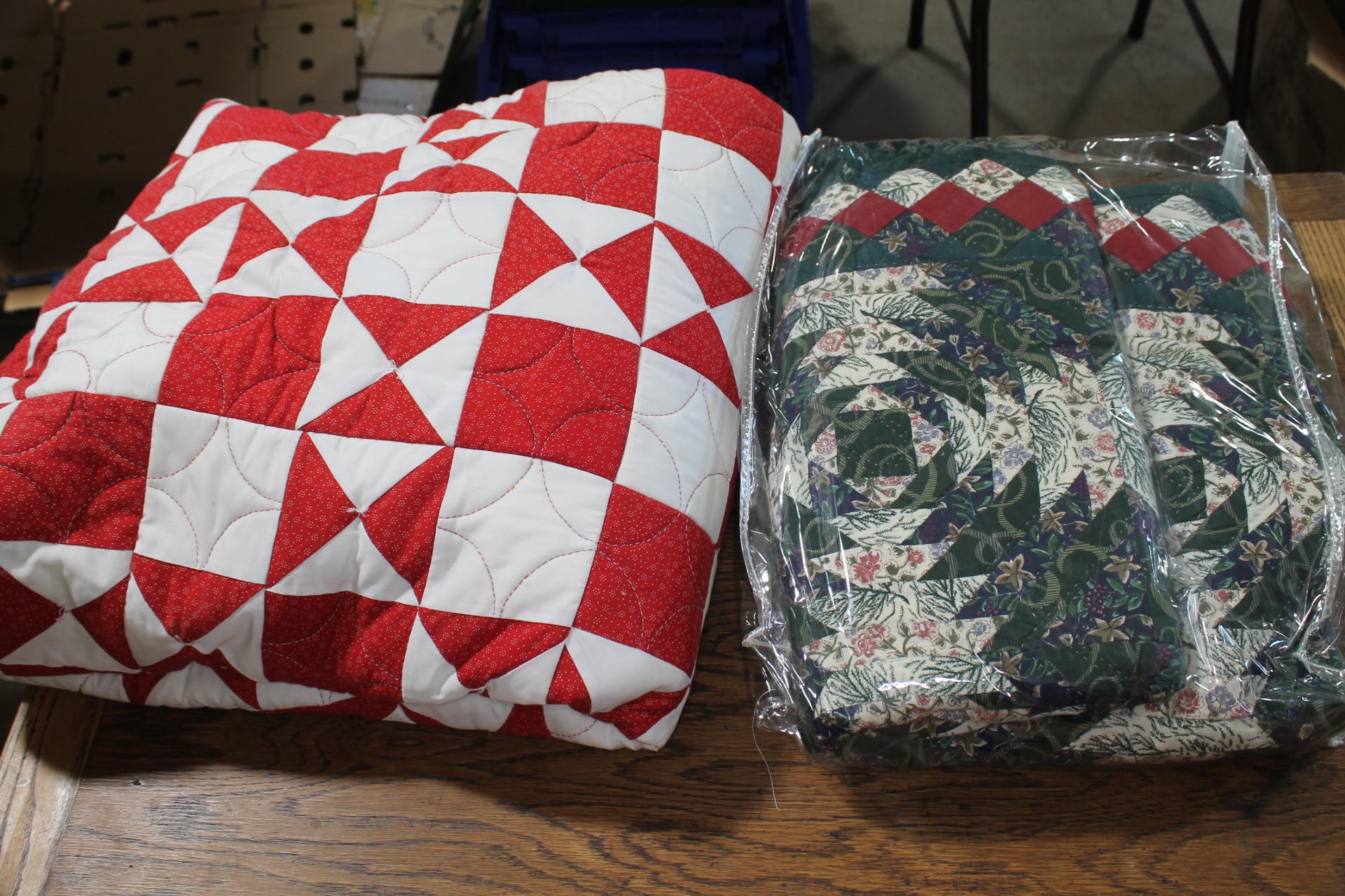 (2) Modern Full Size Patchwork Quilts