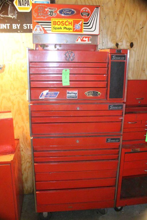 Snap-on Three Part Rolling Toolbox w/ (14) drawers