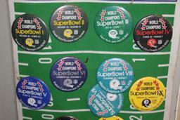 (23) NFL Commemorative Pins w/ Banner