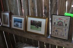 (4) Framed Photographs & Other