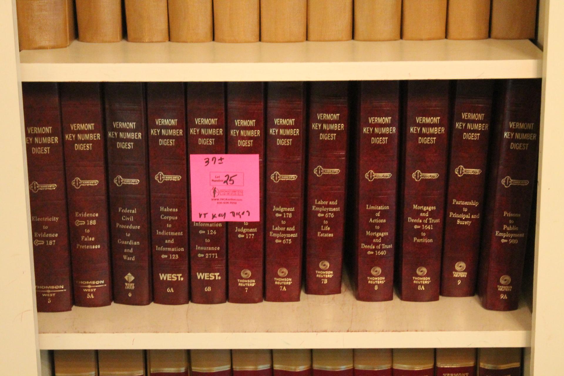 (37) Volumes of Vermont Key Number Digest