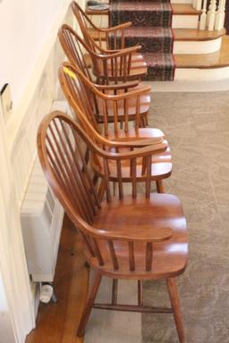 (8) Windsor Style Cherry Armchairs