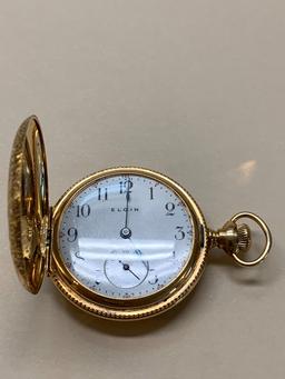Antique Elgin Ladies Pocket Watch with 14K Yellow Gold Case