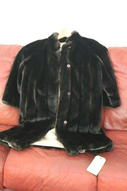 Ladies Reversible Faux Mink Coat