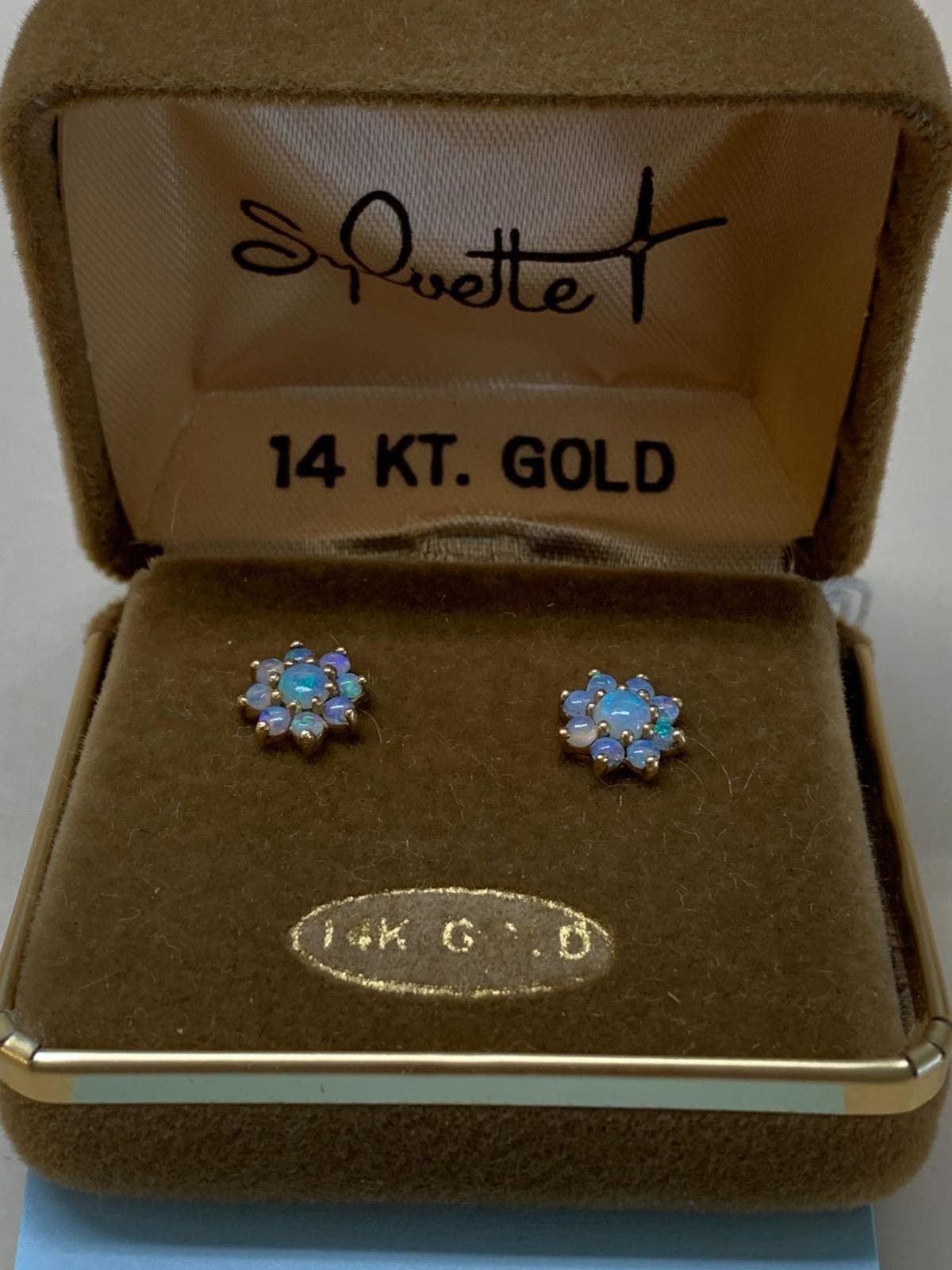 Pair of 14K Yellow Gold Stud Earrings