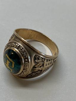 (2) St. Johnsbury Academy 10K Yellow Gold Class Rings