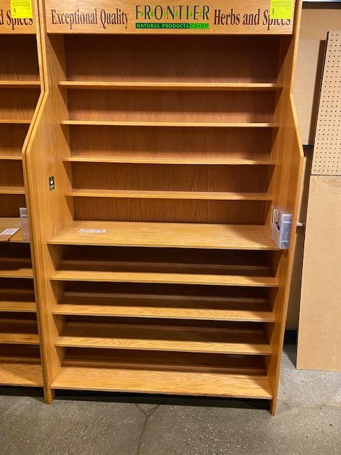 Oak Step Back Merchandiser