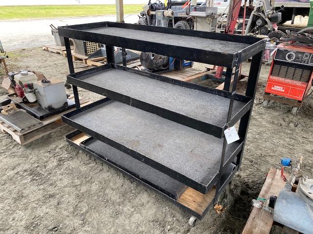 3-Tier Roll-Around Steel Shelf Unit