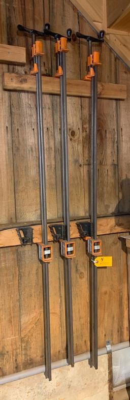 (3) 4' Jorgensen Bar Clamps