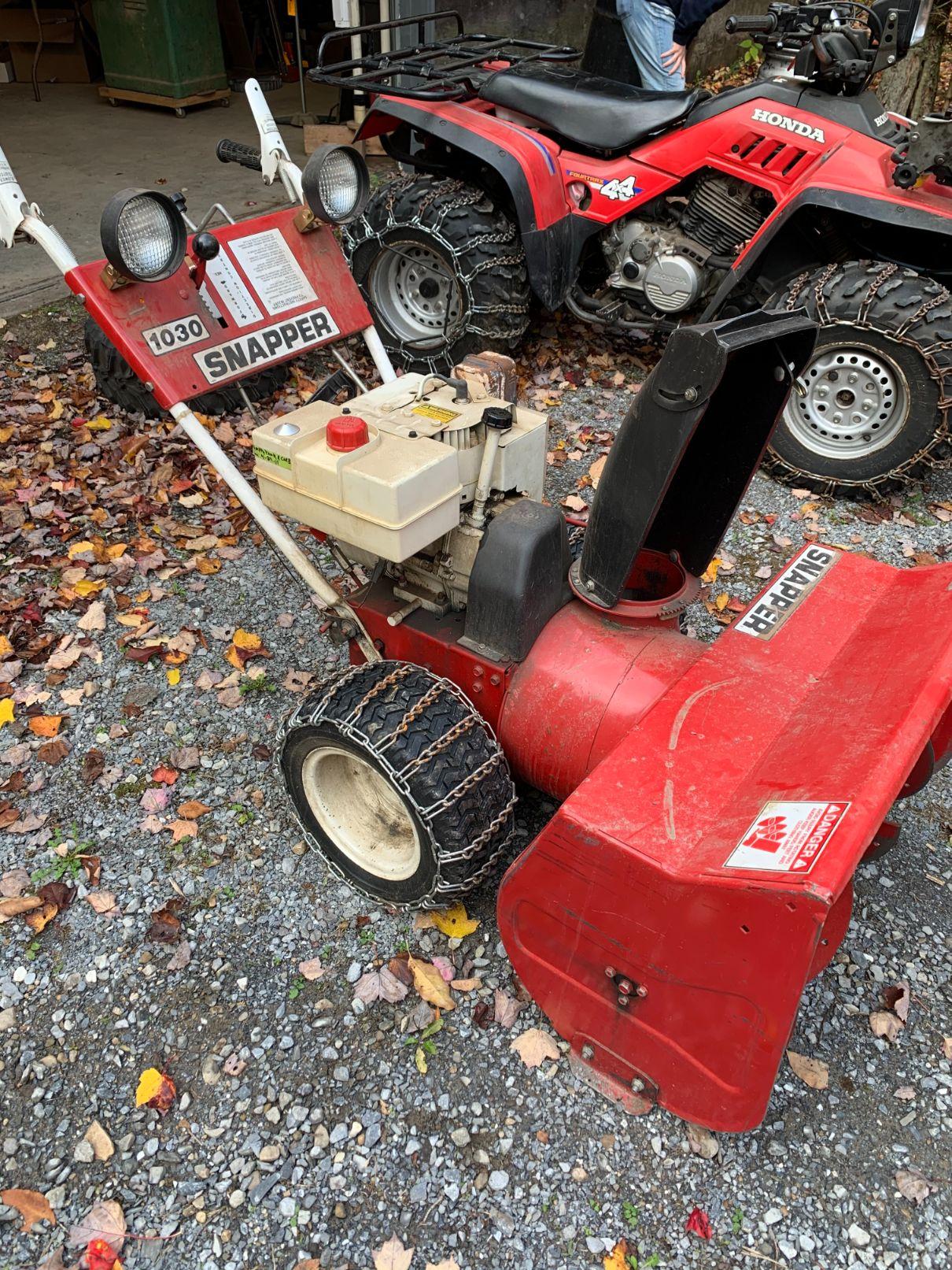 Snapper 1030 2 Stage Snow Blower