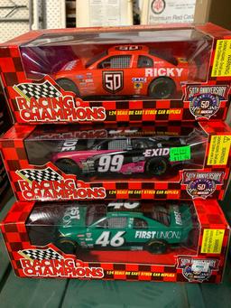 (9) Racing Champions 1:24 Scale Diecast Stock Car Replicas