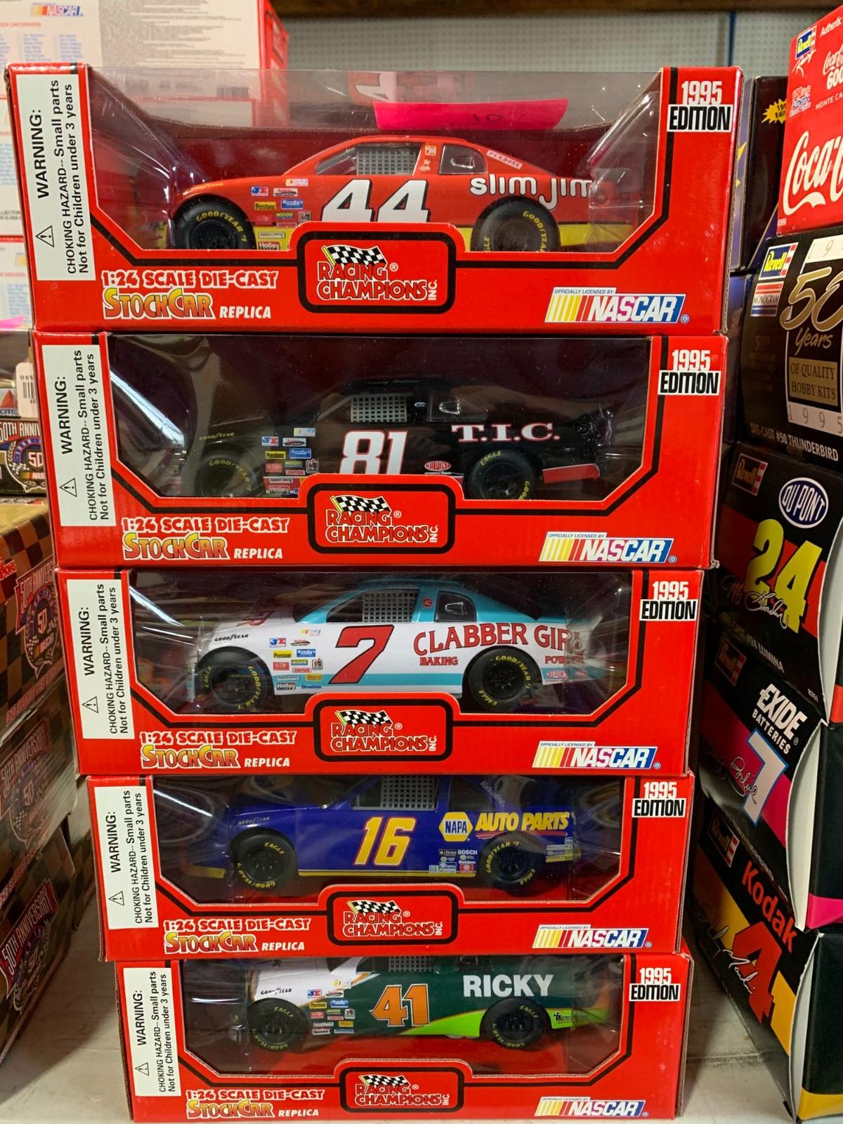 (10) Racing Champions 1:24 Scale Diecast Stock Car Replicas