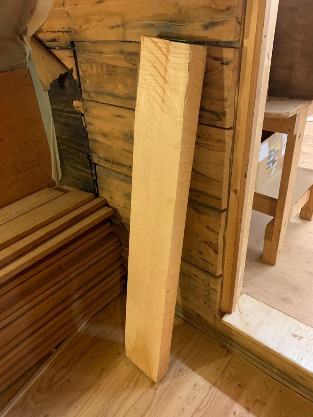 (1) Rough Curly Maple Board, approx. 9 BF