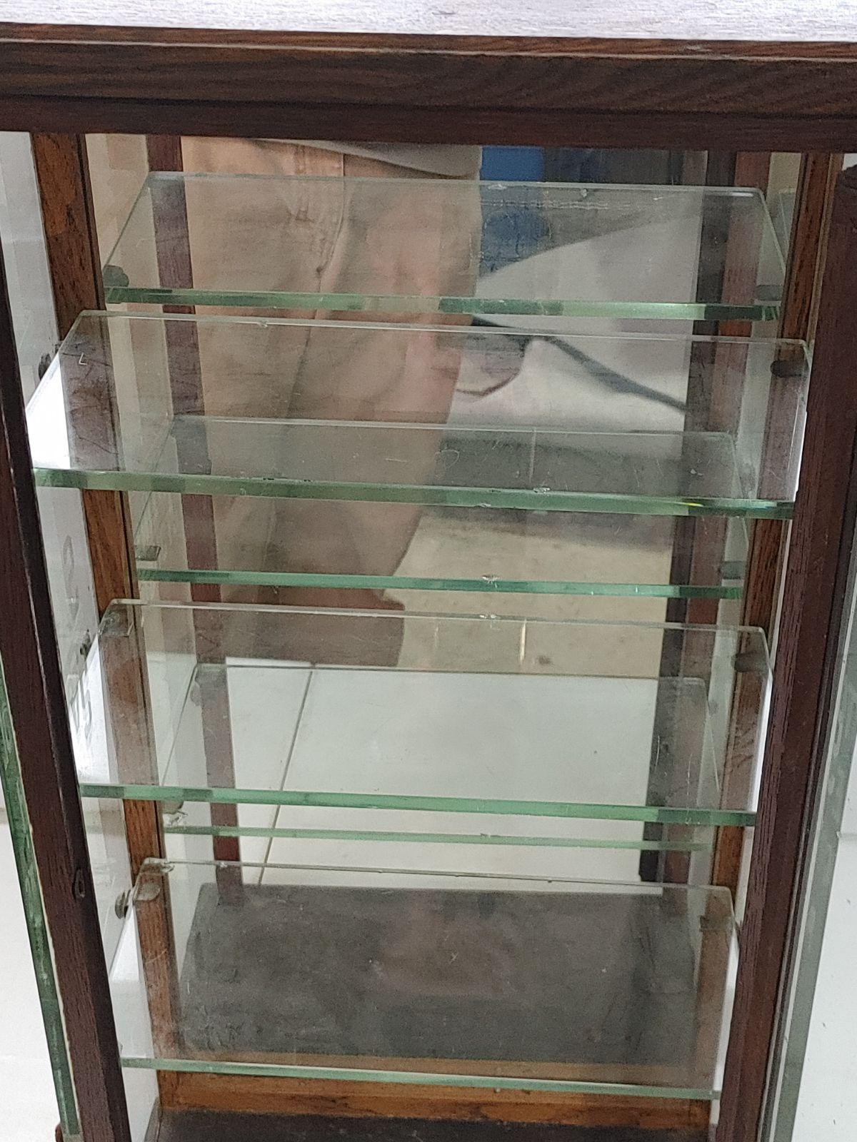 "Sanitol Tooth Products" Oak/Glass 3-Tier Display Case